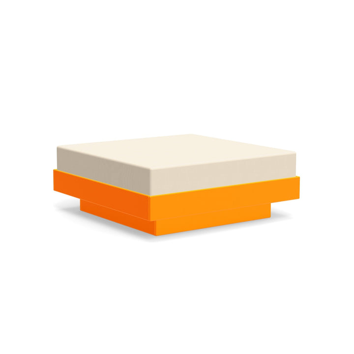 Platform One Ottoman - Loll Designs - Stools + Benches + Ottomans - Sunset Orange - Flax - HORNE