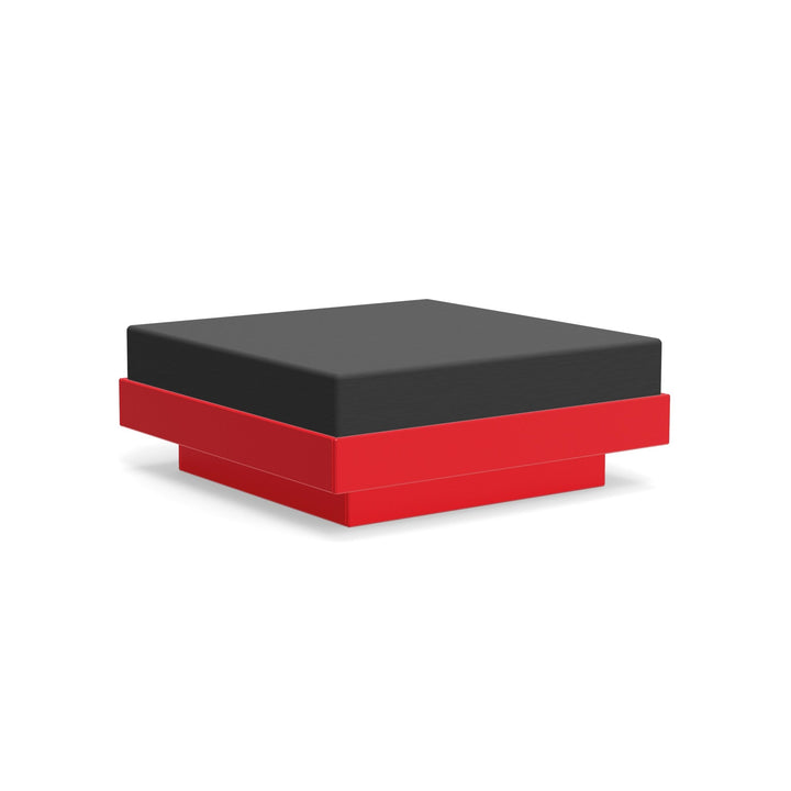 Platform One Ottoman - Loll Designs - Stools + Benches + Ottomans - Apple Red - Charcoal - HORNE