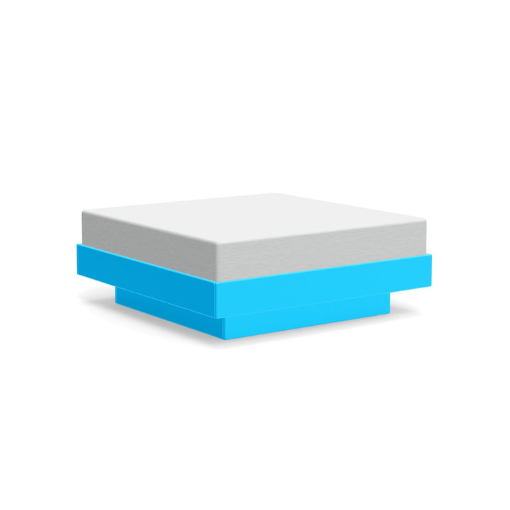 Platform One Ottoman - Loll Designs - Stools + Benches + Ottomans - Sky Blue - Silver - HORNE
