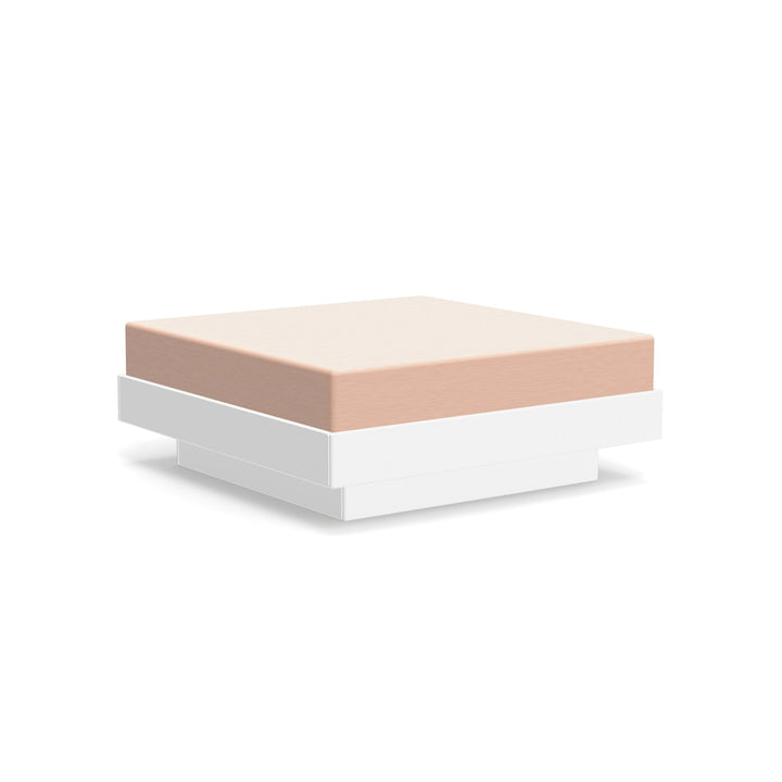 Platform One Ottoman - Loll Designs - Stools + Benches + Ottomans - Cloud White - Petal - HORNE