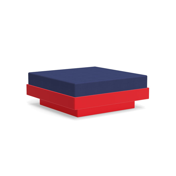 Platform One Ottoman - Loll Designs - Stools + Benches + Ottomans - Apple Red - Navy - HORNE