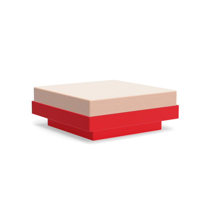 Platform One Ottoman - Loll Designs - Stools + Benches + Ottomans - Apple Red - Petal - HORNE