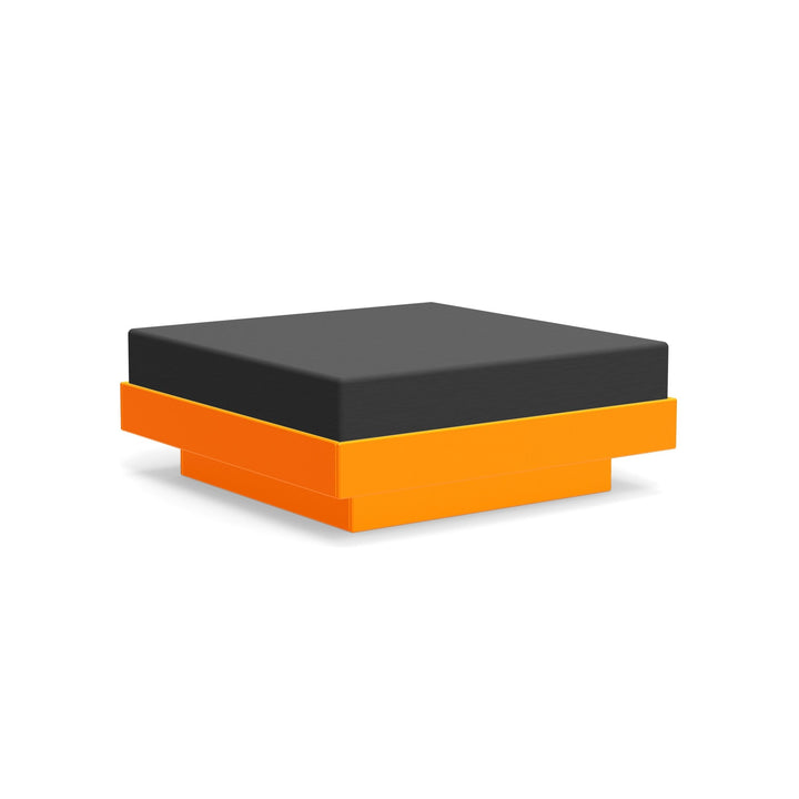 Platform One Ottoman - Loll Designs - Stools + Benches + Ottomans - Sunset Orange - Charcoal - HORNE