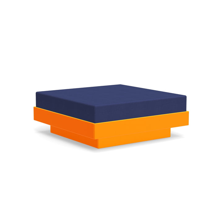Platform One Ottoman - Loll Designs - Stools + Benches + Ottomans - Sunset Orange - Navy - HORNE
