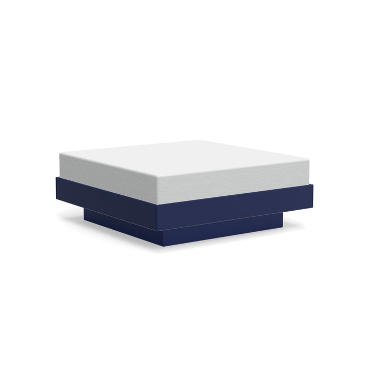 Platform One Ottoman - Loll Designs - Stools + Benches + Ottomans - Navy Blue - Silver - HORNE