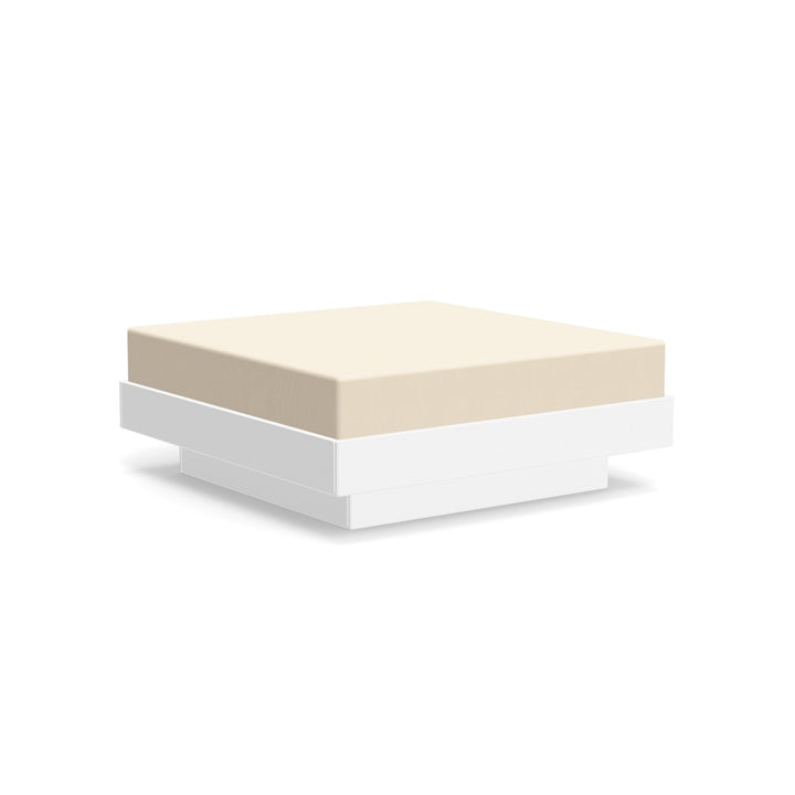 Platform One Ottoman - Loll Designs - Stools + Benches + Ottomans - Cloud White - Flax - HORNE
