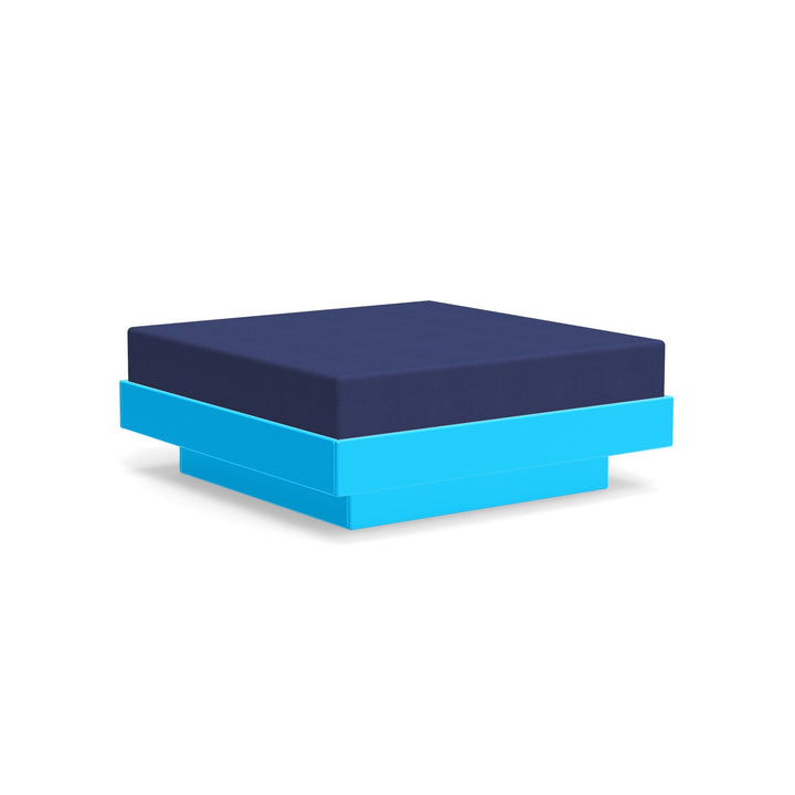 Platform One Ottoman - Loll Designs - Stools + Benches + Ottomans - Sky Blue - Navy - HORNE