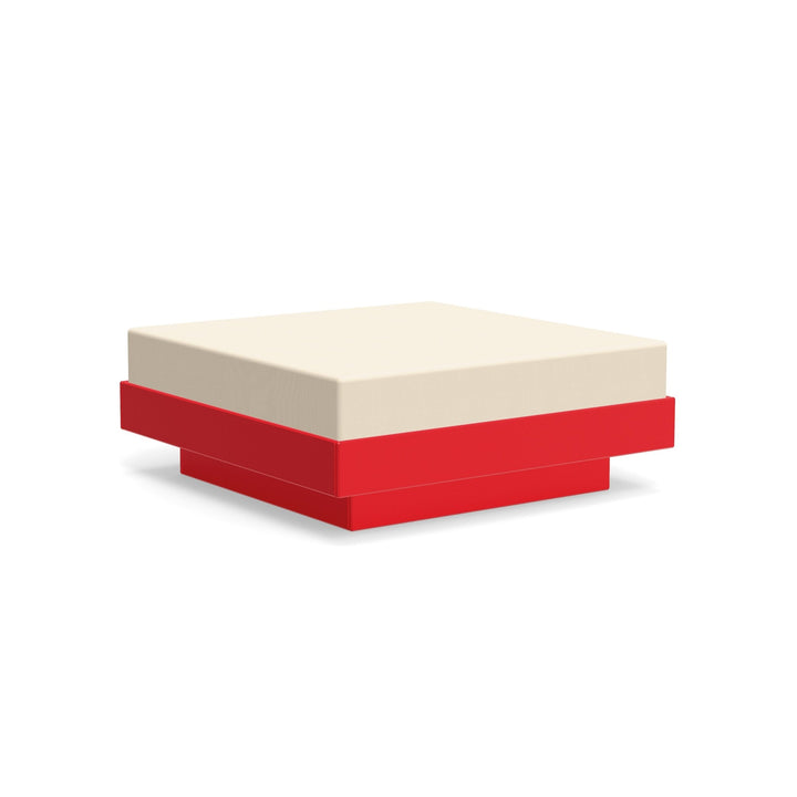 Platform One Ottoman - Loll Designs - Stools + Benches + Ottomans - Apple Red - Flax - HORNE