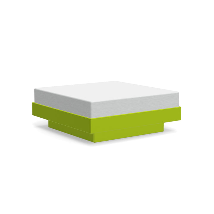 Platform One Ottoman - Loll Designs - Stools + Benches + Ottomans - Leaf Green - Silver - HORNE