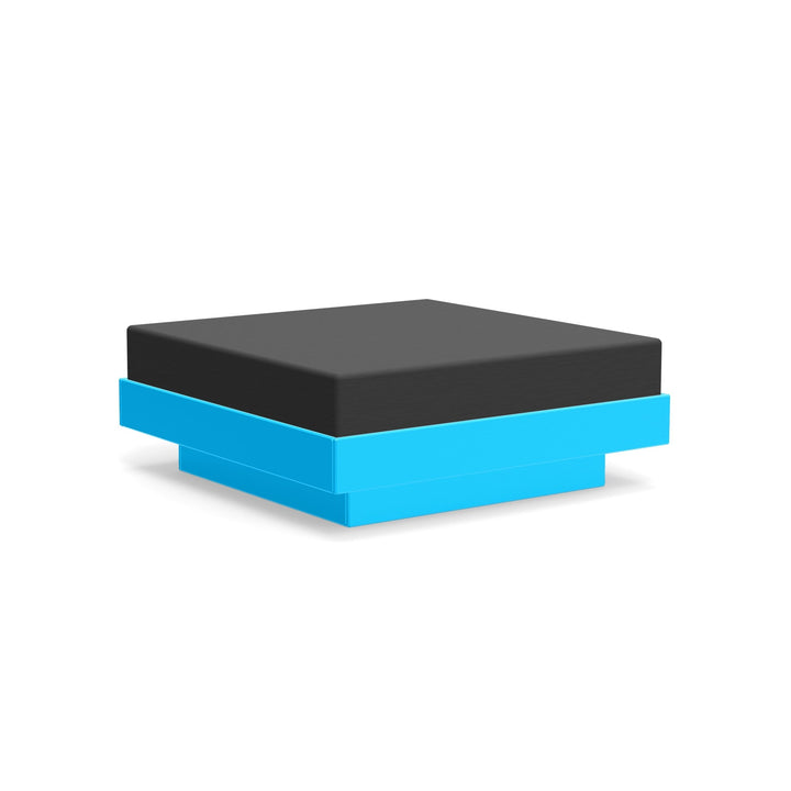Platform One Ottoman - Loll Designs - Stools + Benches + Ottomans - Sky Blue - Charcoal - HORNE