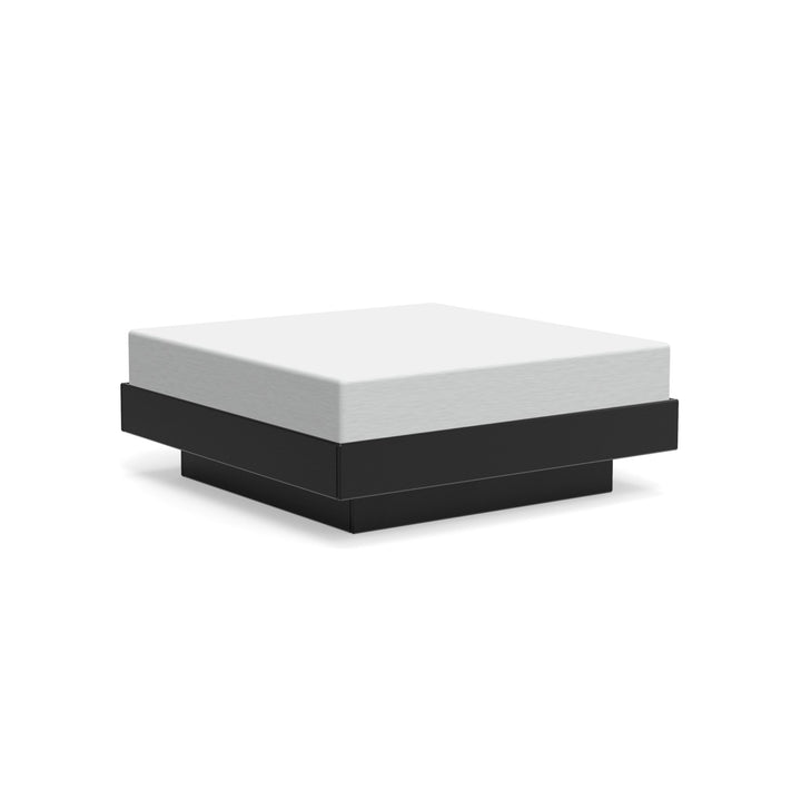 Platform One Ottoman - Loll Designs - Stools + Benches + Ottomans - Black - Silver - HORNE