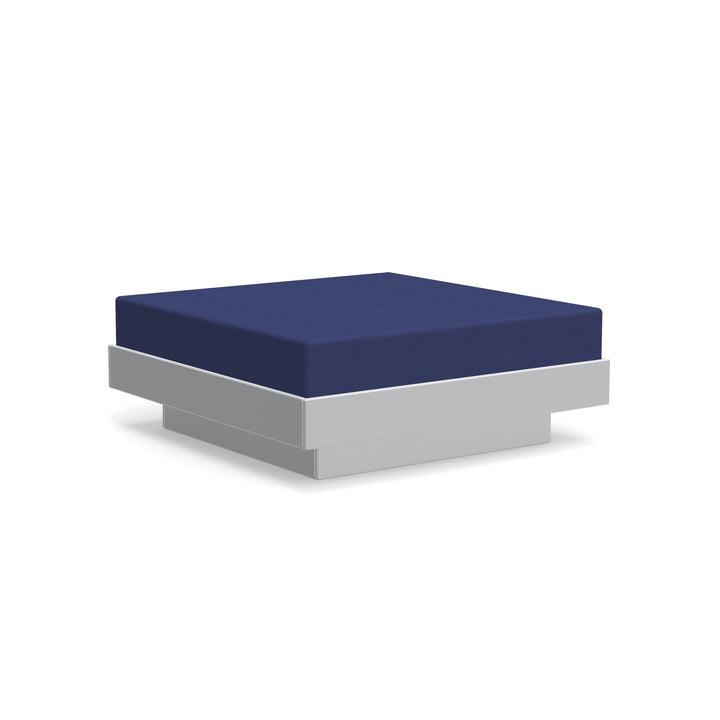 Platform One Ottoman - Loll Designs - Stools + Benches + Ottomans - Driftwood - Navy - HORNE