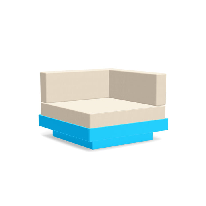 Platform One Sectional Corner - Loll Designs - Outdoor Furniture - Sky Blue - Flax - HORNE