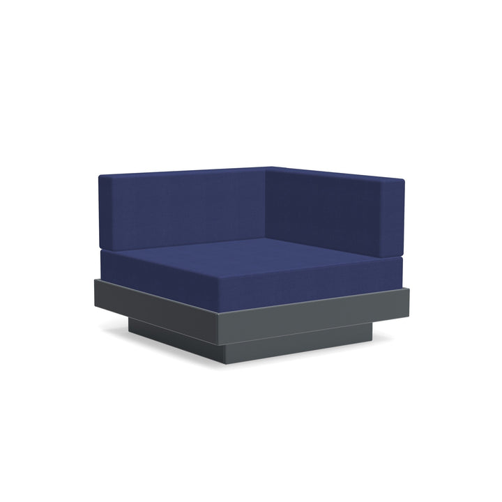 Platform One Sectional Corner - Loll Designs - Outdoor Furniture - Charcoal Grey - Navy - HORNE