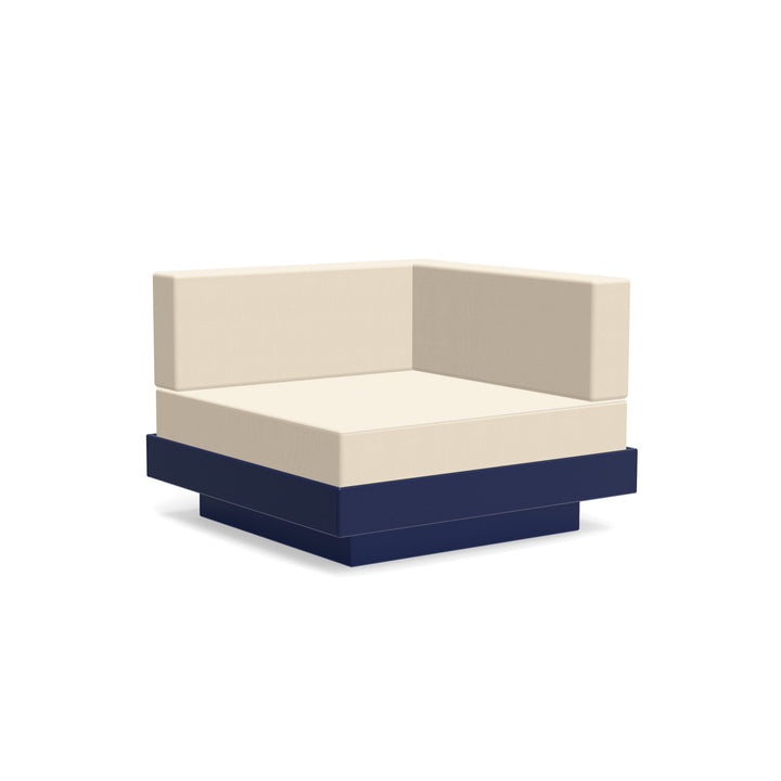 Platform One Sectional Corner - Loll Designs - Outdoor Furniture - Navy Blue - Flax - HORNE