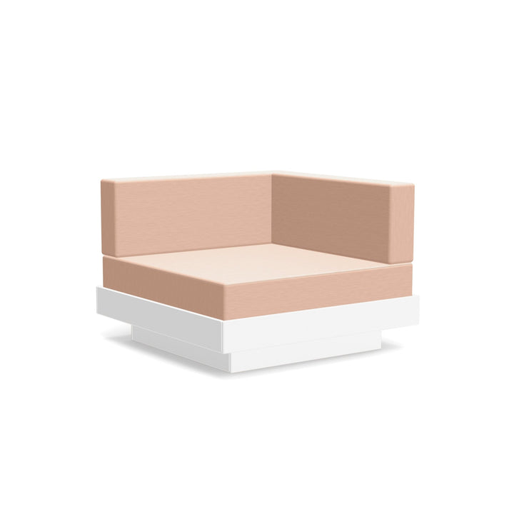 Platform One Sectional Corner - Loll Designs - Outdoor Furniture - Cloud White - Petal - HORNE