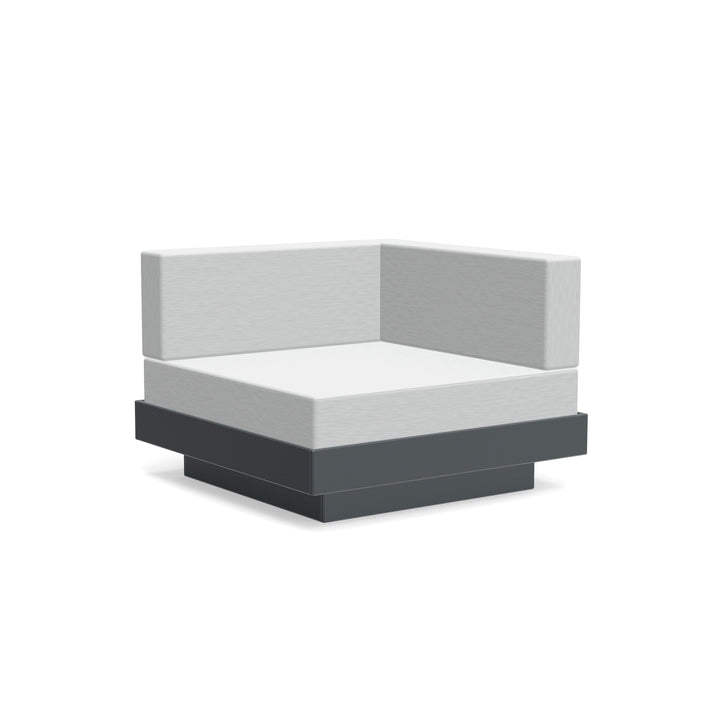 Platform One Sectional Corner - Loll Designs - Outdoor Furniture - Charcoal Grey - Silver - HORNE