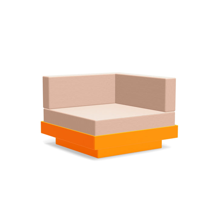 Platform One Sectional Corner - Loll Designs - Outdoor Furniture - Sunset Orange - Petal - HORNE