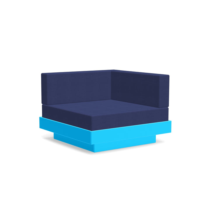 Platform One Sectional Corner - Loll Designs - Outdoor Furniture - Sky Blue - Navy - HORNE
