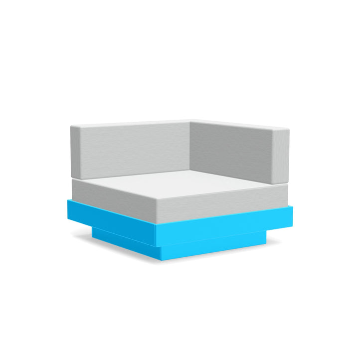 Platform One Sectional Corner - Loll Designs - Outdoor Furniture - Sky Blue - Silver - HORNE