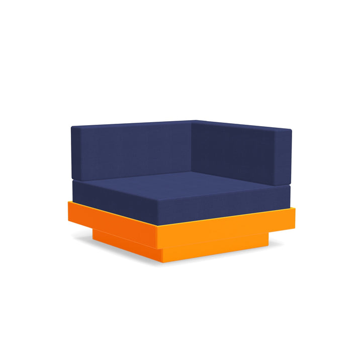 Platform One Sectional Corner - Loll Designs - Outdoor Furniture - Sunset Orange - Navy - HORNE