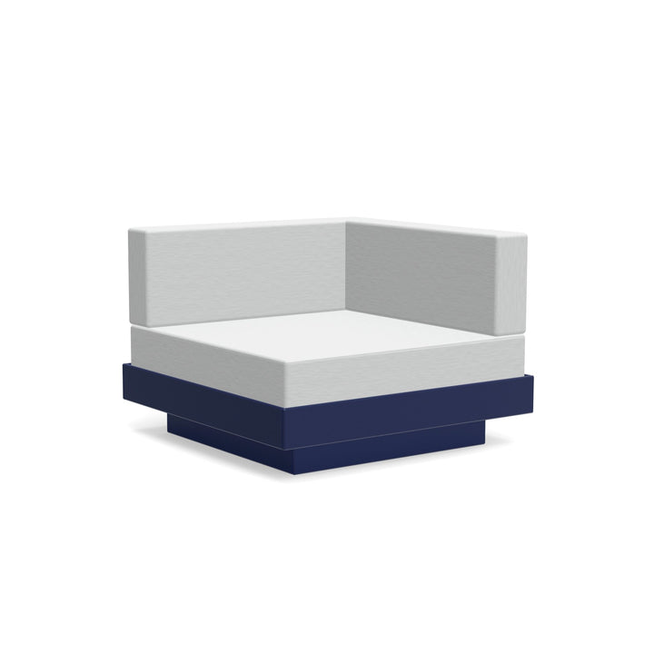 Platform One Sectional Corner - Loll Designs - Outdoor Furniture - Navy Blue - Silver - HORNE