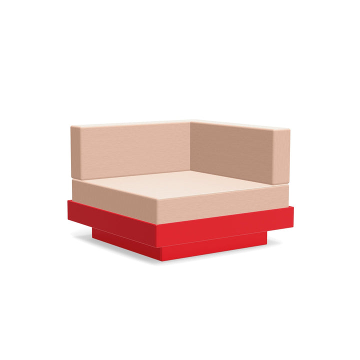 Platform One Sectional Corner - Loll Designs - Outdoor Furniture - Apple Red - Petal - HORNE