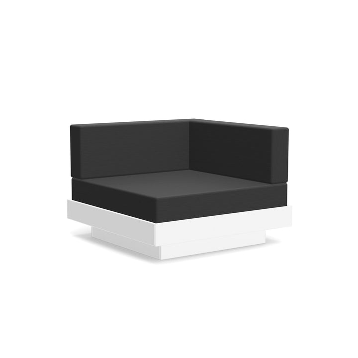 Platform One Sectional Corner - Loll Designs - Outdoor Furniture - Cloud White - Charcoal - HORNE