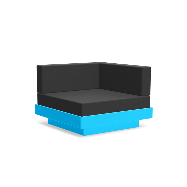 Platform One Sectional Corner - Loll Designs - Outdoor Furniture - Sky Blue - Charcoal - HORNE
