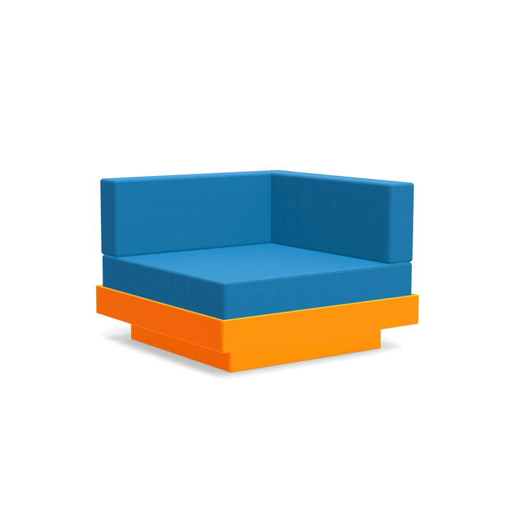 Platform One Sectional Corner - Loll Designs - Outdoor Furniture - Sunset Orange - Regatta - HORNE