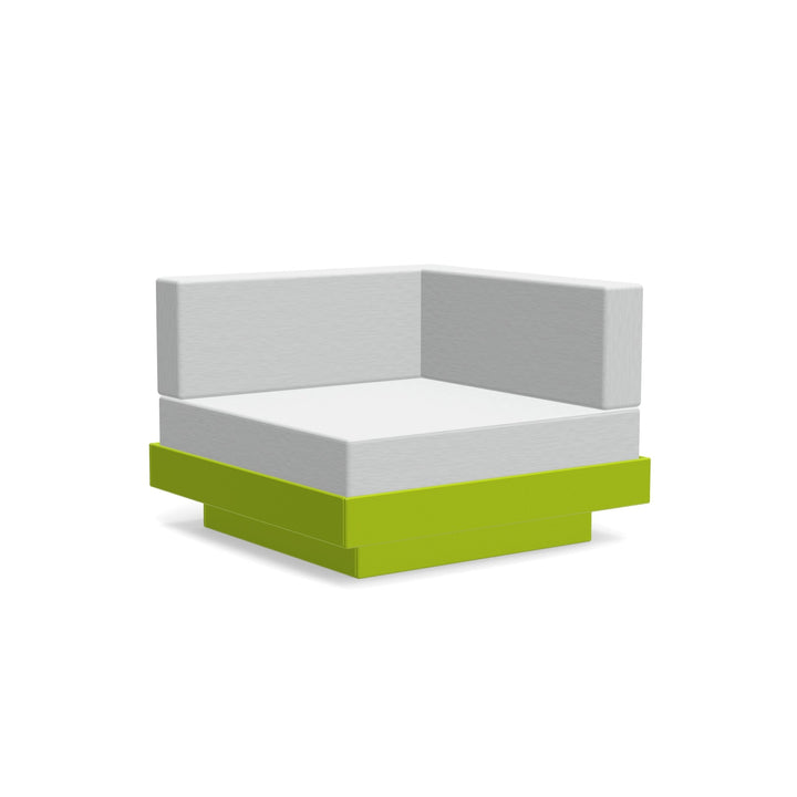 Platform One Sectional Corner - Loll Designs - Outdoor Furniture - Leaf Green - Silver - HORNE