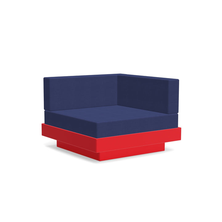 Platform One Sectional Corner - Loll Designs - Outdoor Furniture - Apple Red - Navy - HORNE