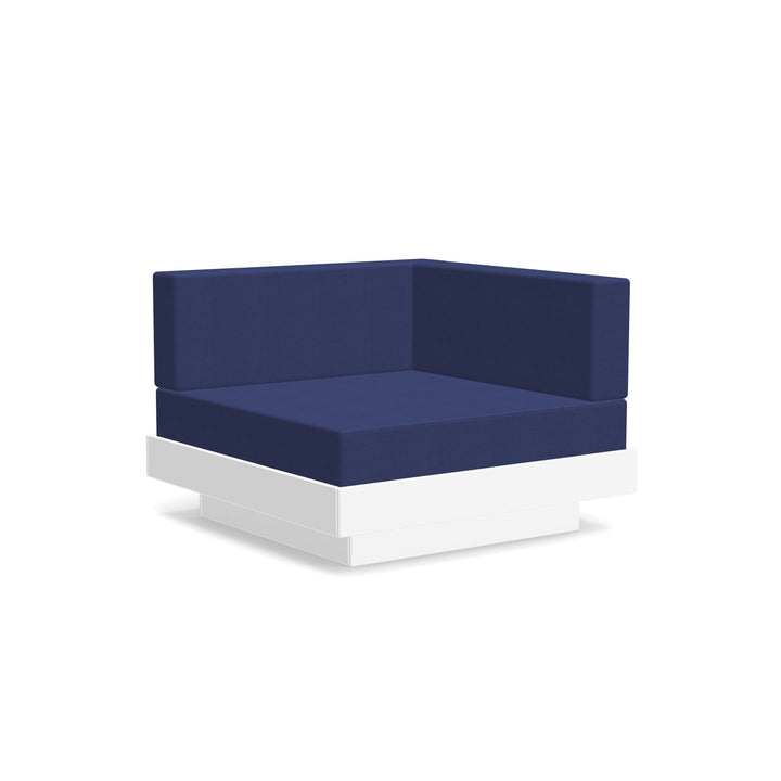 Platform One Sectional Corner - Loll Designs - Outdoor Furniture - Cloud White - Navy - HORNE