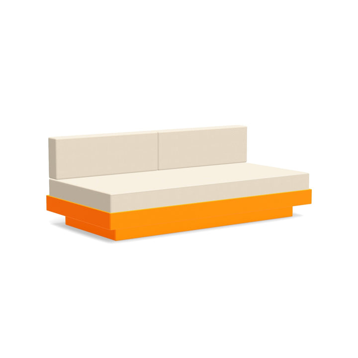 Platform One Sectional Sofa - Loll Designs - Outdoor Furniture - Sunset Orange - Flax - HORNE