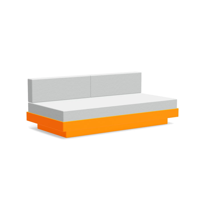 Platform One Sectional Sofa - Loll Designs - Outdoor Furniture - Sunset Orange - Silver - HORNE
