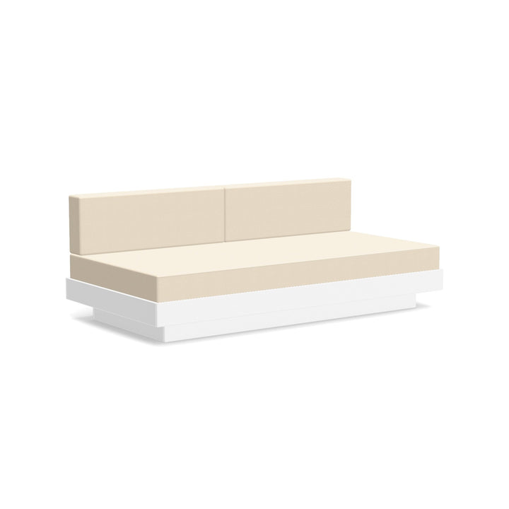 Platform One Sectional Sofa - Loll Designs - Outdoor Furniture - Cloud White - Flax - HORNE