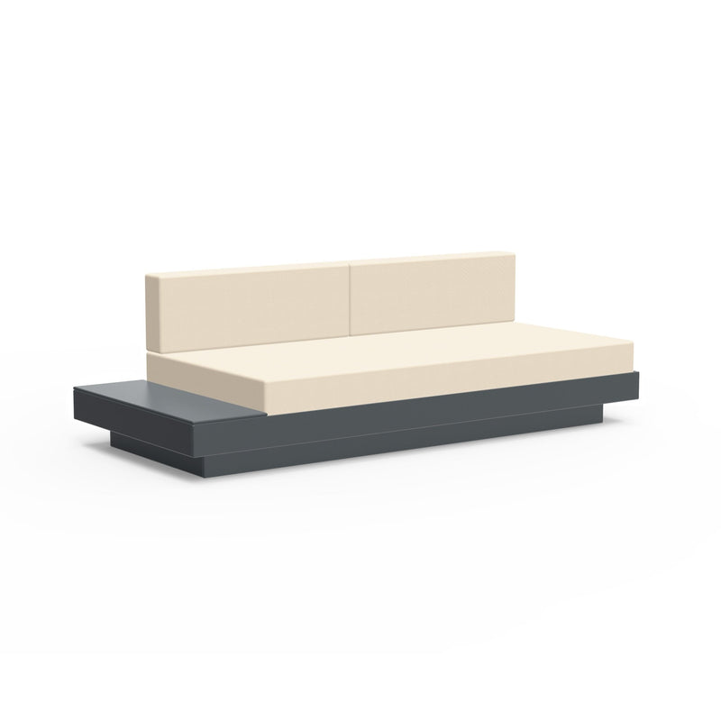 Platform One Sectional Sofa with Left/Right Table - Loll Designs - Outdoor Furniture - Black - Charcoal - HORNE