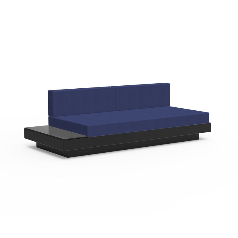 Platform One Sectional Sofa with Left/Right Table - Loll Designs - Outdoor Furniture - Black - Charcoal - HORNE