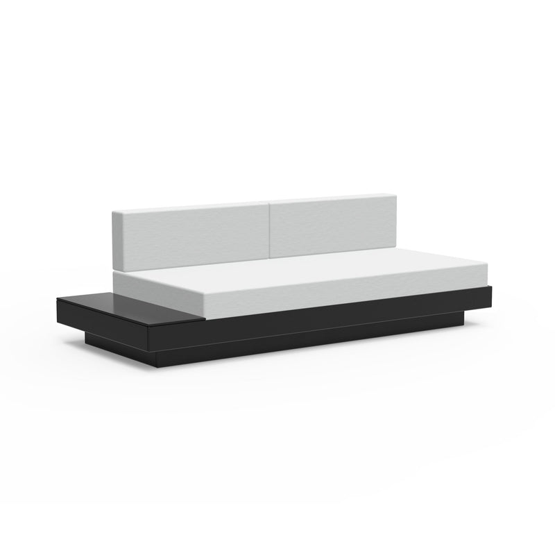 Platform One Sectional Sofa with Left/Right Table - Loll Designs - Outdoor Furniture - Black - Charcoal - HORNE