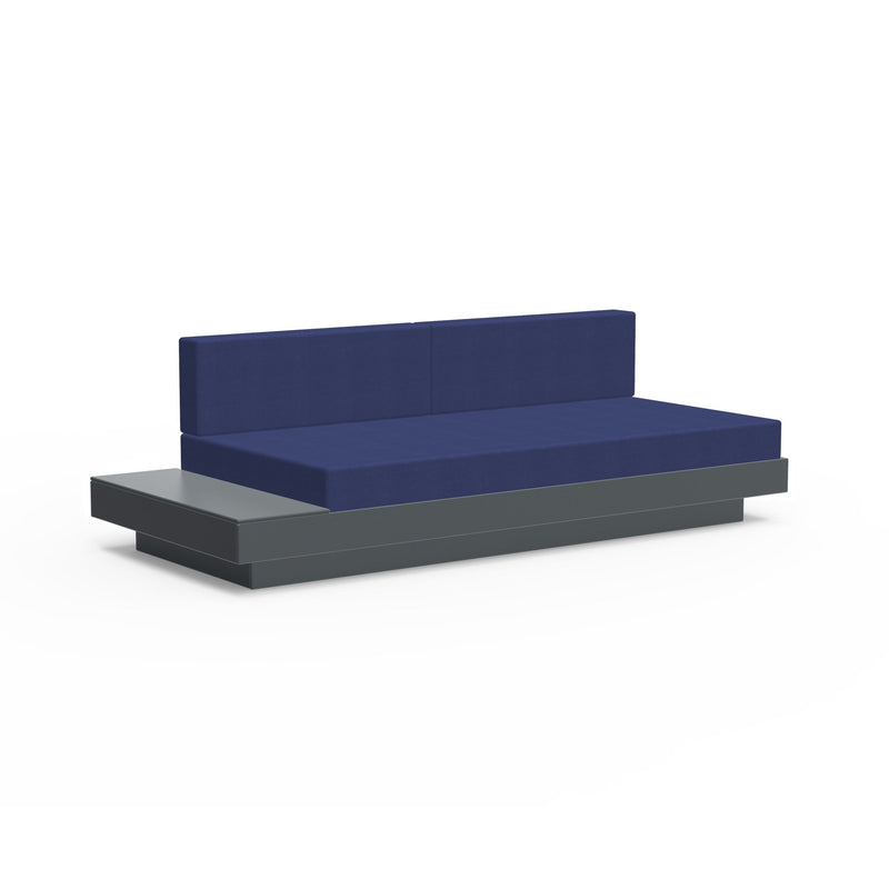 Platform One Sectional Sofa with Left/Right Table - Loll Designs - Outdoor Furniture - Black - Charcoal - HORNE