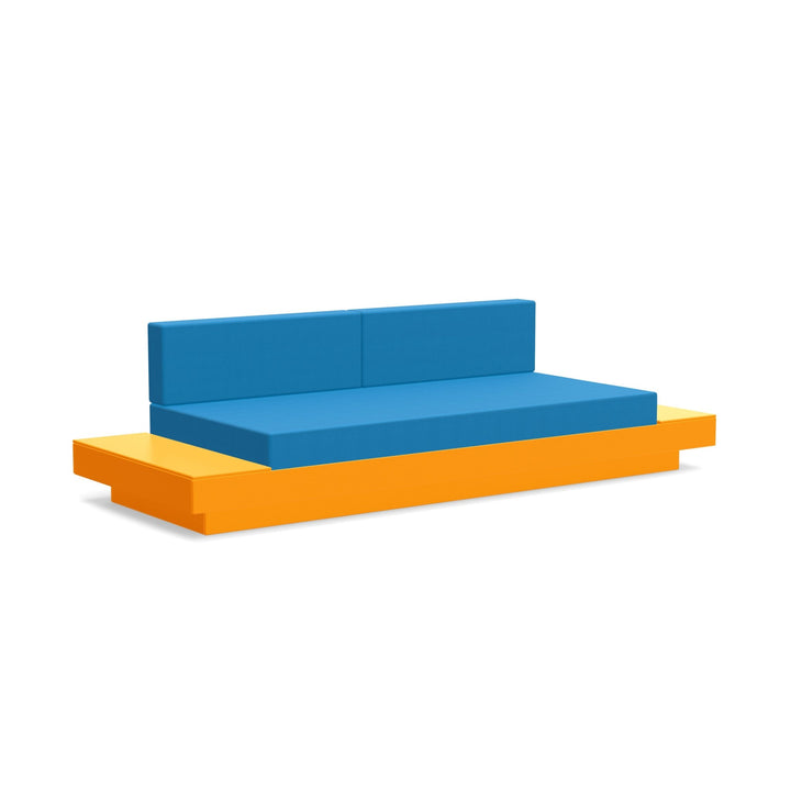 Platform One Sofa With Tables - Loll Designs - Outdoor Furniture - Sunset Orange - Regatta - HORNE