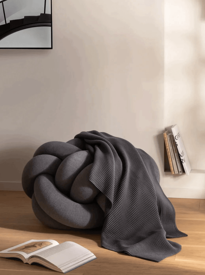 Pleece Throw - Design House Stockholm - Blankets + Throws + Pillows - Dark Grey - HORNE