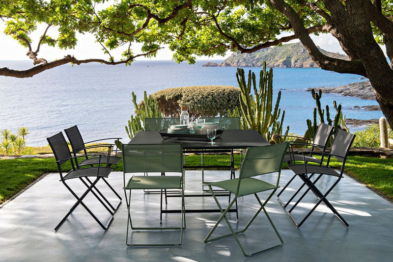 Plein Air Armchair - Stereo Fabric - Set of 2 - Fermob - Outdoor Furniture - Acapulco Blue - HORNE