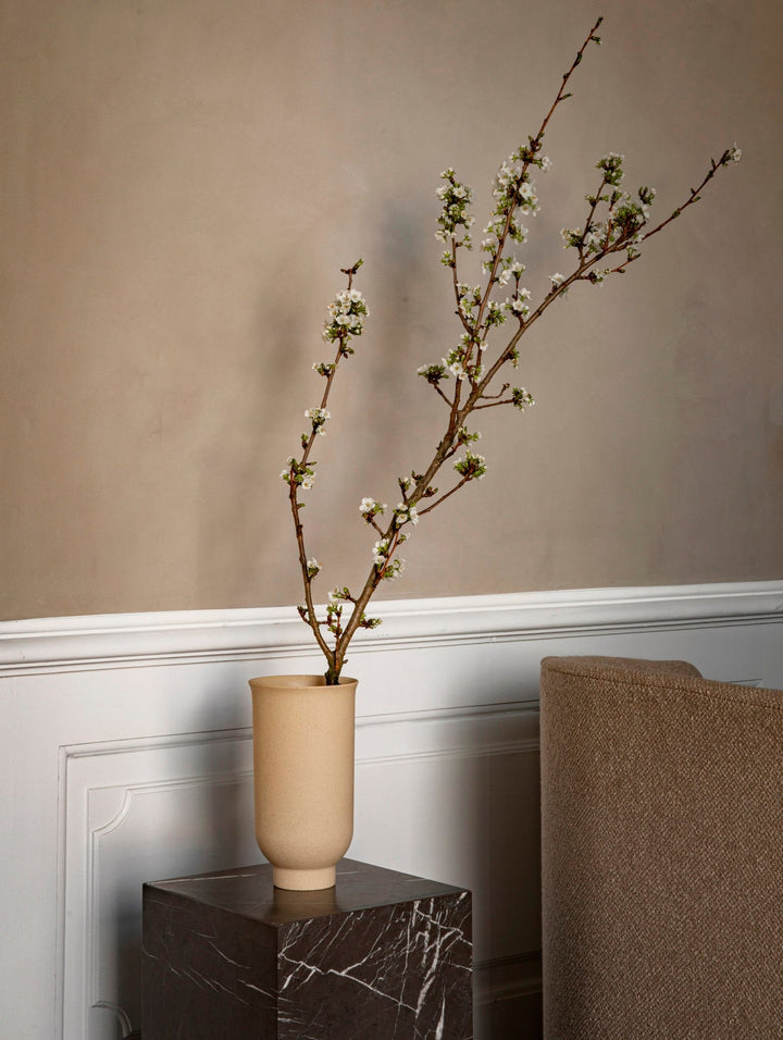 Plinth - Audo Copenhagen - Tables + Desks - Tall - Calacatta Viola Marble - HORNE