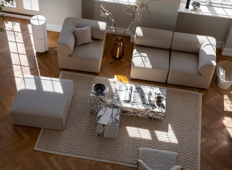 Plinth - Audo Copenhagen - Tables + Desks - Tall - Calacatta Viola Marble - HORNE