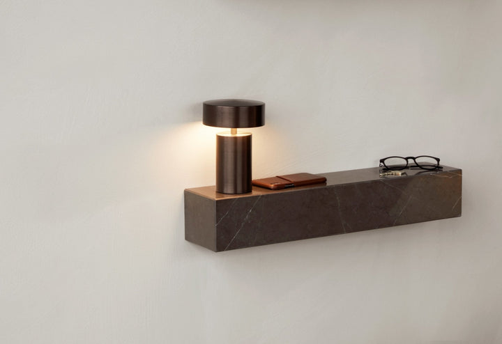 Plinth Shelf - Audo Copenhagen - Shelving - Grey Kendzo Marble - HORNE