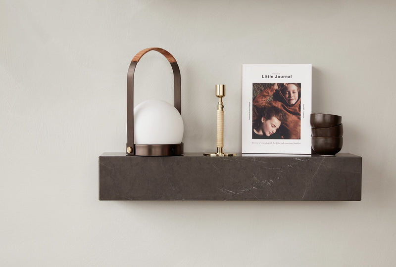 Plinth Shelf - Audo Copenhagen - Shelving - Grey Kendzo Marble - HORNE