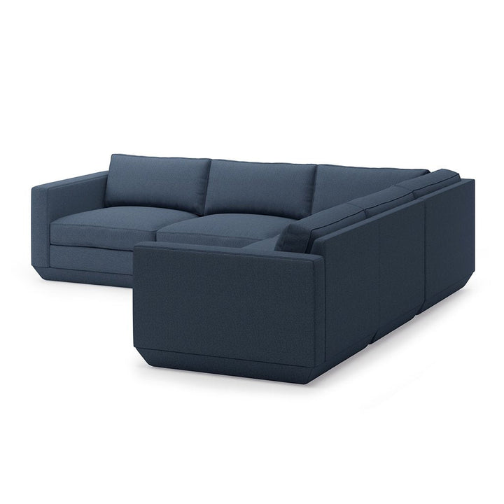 Podium Corner Sectional: 5 - Seater - Gus* Modern - Sofas - Hanson Navy - HORNE