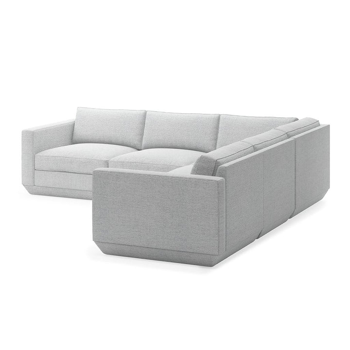 Podium Corner Sectional: 5 - Seater - Gus* Modern - Sofas - Bayview Silver - HORNE