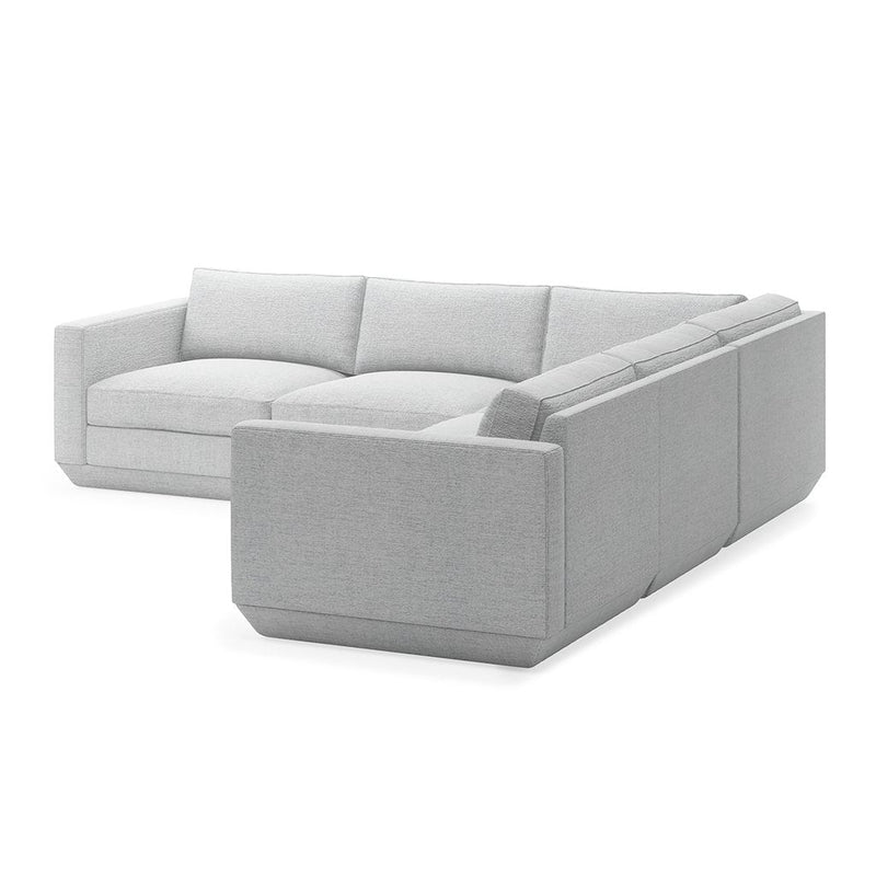 Podium Corner Sectional: 5 - Seater - Gus* Modern - Sofas - Bayview Silver - HORNE